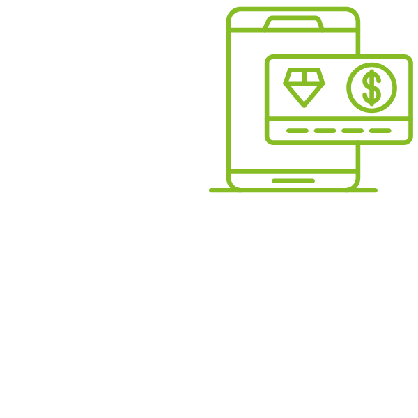 Illustration of a smartphone and a credit card.